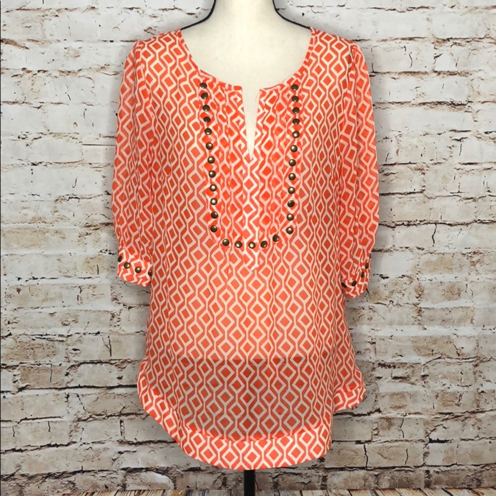 41 Hawthorne Geometric Blouse